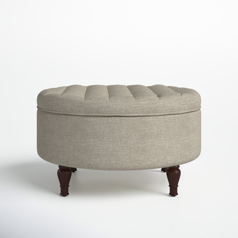 Lark Manor™ Ahan 32" Tufted Round Storage Ottoman & Reviews | Wayfair